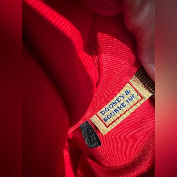 Dooney & Bourke Black and Tan Leather Satchel - Picture 16 of 16